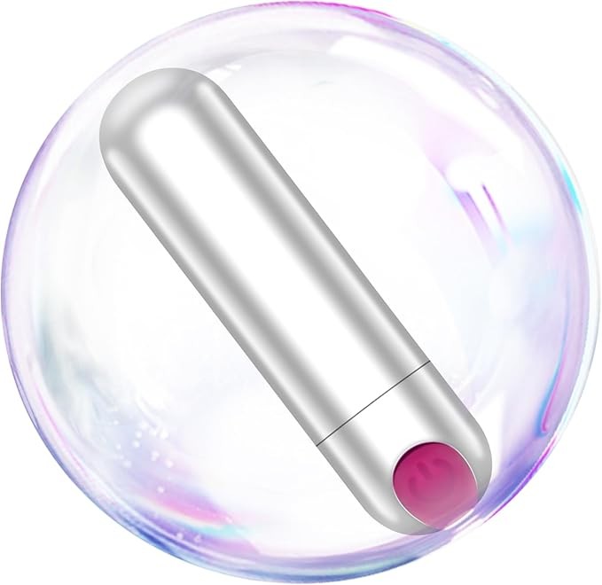 10 Modes Quiet Waterproof Tool Powerful Mini Stick for Women Pleasure, Handheld Travel Pocket Portable Soft Toys Massage Ball for Body Relax (SliveryPink)