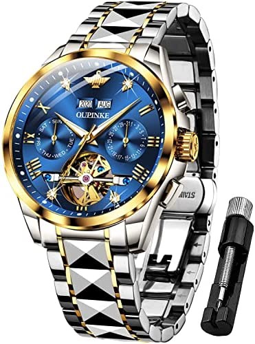 Mens Watches Automatic Skeleton Tourbillon Self Winding Luxury Sapphire Crystal Business Dress Wristwatch