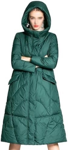 ATsuyo Korean Version Of The Down Jacket Women Thickened Warm Medium-length 90 White Duck Down Slim