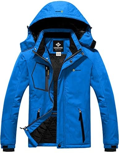GEMYSE Men's Mountain Waterproof Ski Snow Jacket Winter Windproof Rain Jacket
