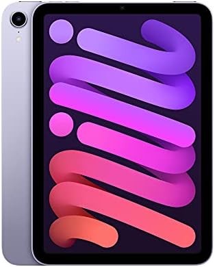 Apple iPad Mini (6th Generation): with A15 Bionic chip, 8.3-inch Liquid Retina Display, 64GB, Wi-Fi 6, 12MP front/12MP Back Camera, Touch ID, All-Day Battery Life – Purple
