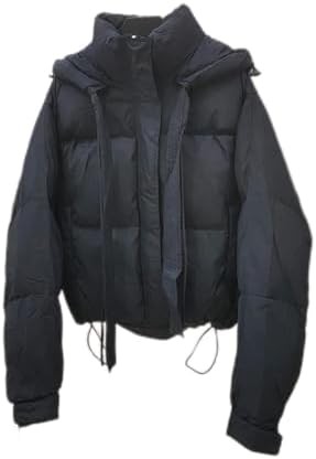 Ihsan Women Winter Short White Duck Down Jacket With Hood Female Loose Casual Solid Warm Zipper Coat Big