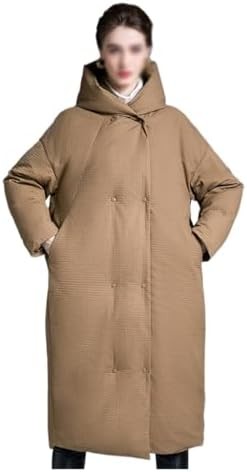 Douxie Knee-length Down Jacket Women Lengthened Camel Color Thickened White Duck Down Jacket Women