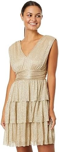 Lilly Pulitzer Womens Faye V-Neck Ruffle Dress