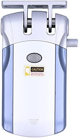 Smart Door Lock, Mobile Smart Door Lock, Invisible Keyless Remote Control Electronic Lock with 4 Remote Control (Silver)