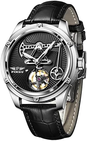 PINDU Automatic Watches for Men, Self-Designed and Modified 8215 Movement Oil Well Digging Design 50M Waterproof Analogue Watches Mens Unique Cool Mechanical Watch
