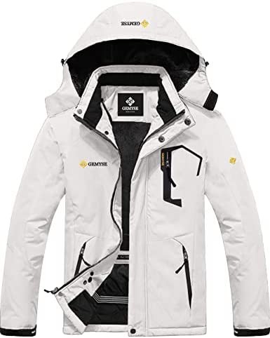 GEMYSE Men's Mountain Waterproof Ski Snow Jacket Winter Windproof Rain Jacket