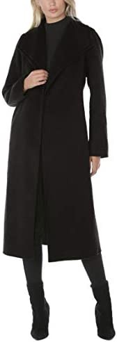 TAHARI Women's Maxi Double Face Wool Blend Wrap Coat
