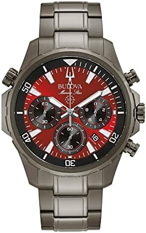 Bulova Men's Marine Star 'Series B' Chronograph Quartz Watch, Rotating Dial, 100M Water Resistant, 43mm