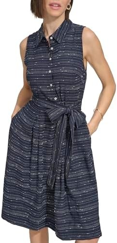 Tommy Hilfiger Women's Princeton Patch Button Down Dress