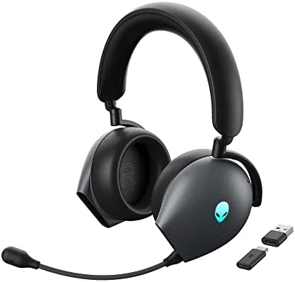 Alienware AW920H Tri-Mode Wireless Gaming Headset - Dolby Atmos Virtual Surround Sound, Active Noise Cancelling, AI-driven Noise-Cancelling microphone, USB-C Wireless Dongle - Dark Side of the Moon