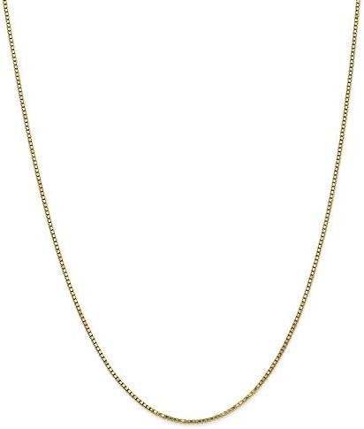 10k Gold Box Chain Necklace Jewelry Gifts for Women in White Gold Yellow Gold Choice of Lengths 16 18 20 24 14 22 30 and Variety of mm Options
