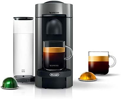 Nespresso VertuoPlus Coffee and Espresso Machine by De'Longhi, Grey