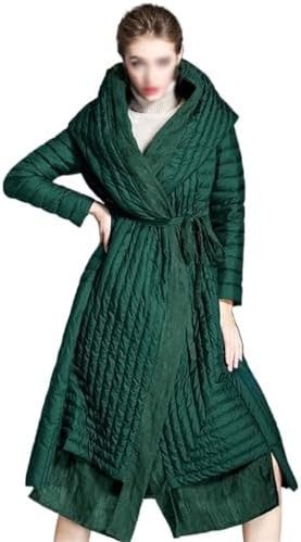 Douxie Lightweight Down Jacket Women's Mid-length Knee-length Hooded White Duck Down Winter Plus Size Women's Down Jacket