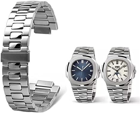 JWTPRO 316L Stainless Steel WatchBand For Patek Philippe Nautilus 5711/5726 watch convex solid Steel men strap Accessories 25mm