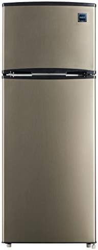RCA RFR725 2 Door Apartment Size Refrigerator with Freezer, Stainless,7.5 cu ft