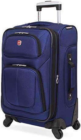 SwissGear Sion Softside Expandable Luggage, Blue, 21 inch