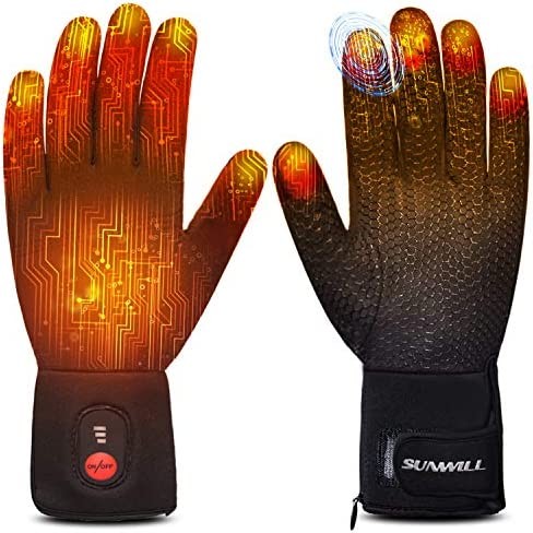 Heated Glove Liners for Men Women,Rechargeable Electric Battery Heating Riding Ski Snowboarding Hiking Cycling Hunting Thin Gloves Hand Warmer
