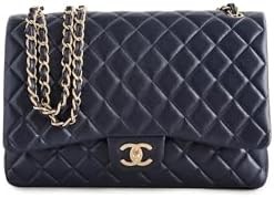 CHANEL Women's Pre-Loved Chanel Black Lambskin New Classic Maxi