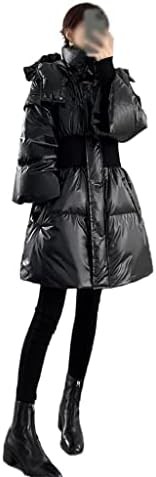 ATsuyo Women's Winter Small Short Down Jacket Women's Lantern Sleeve Stand Collar Jacket Thickened