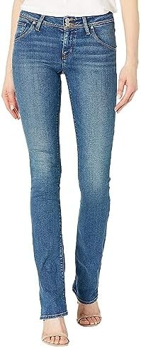 HUDSON Women's Beth Mid Rise, Baby Bootcut Jean with Back Flap Pockets