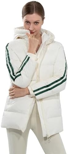 licoulicou Women's Cropped Puffer Jacket Windproof Warm and Waterproof Winter Coat Stylish Hooded Puffer Down Jacket