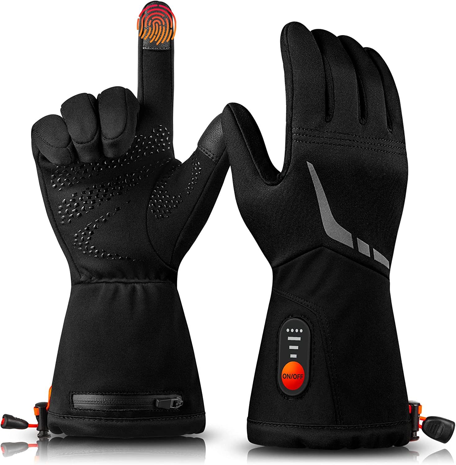 Neberon Heated Mittens for Men Women, Long Lasting Up to 8H Rechargeable Electric Battery Heated Gloves for Ski Snowboarding