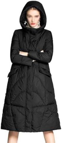 Douxie Korean Version Of The Down Jacket Women Thickened Warm Medium-length 90 White Duck Down Slim Ladies Down Jacket