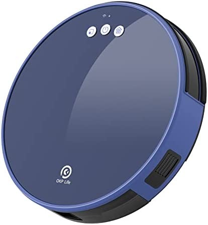 OKP K8 Robot Vacuum and Mop Combo, 2000Pa Super Suction, Integrated Design of Dust Box Water Tank, Self Charging, Robotic Vacuums for Pet Hair, Blue