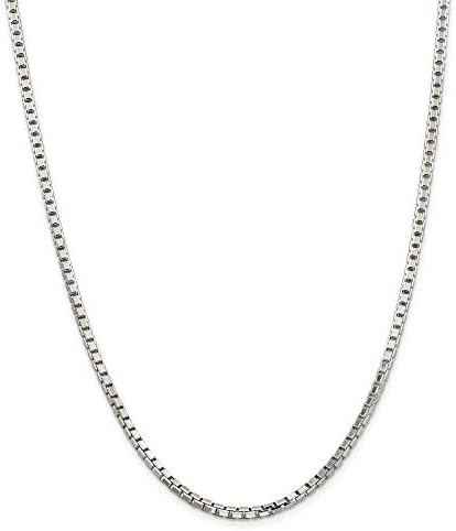 925 Sterling Silver Box Chain Necklace Jewelry Gifts for Women in Silver Choice of Lengths 16 18 20 24 22 26 28 30 36 and Variety of mm Options