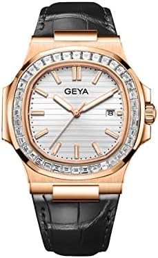 Redhai Automatic Mechanical Watch Skeleton Stainless 50M Waterproof Anti Shock Casual Diver Men Wrist Watch Sterling Watches Chronograph Analog Business Casual Fashion Adjustable Silicone Band