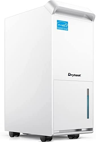 Vellgoo 4,500 Sq.Ft Energy Star Dehumidifier for Basement with Drain Hose, 52 Pint DryTank Series Dehumidifiers for Home Large Room, Intelligent Humidity Control