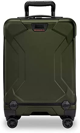 Briggs & Riley Torq Hardside Carry On Luggage with Spinner Wheels 22 inch. USB Charging Port, TSA-Friendly Locks, Easy Access Hinged Front Pocket, Green