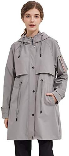 Orolay Women's Long Windbreaker Hooded Light Jacket Active Outdoor Anoraks