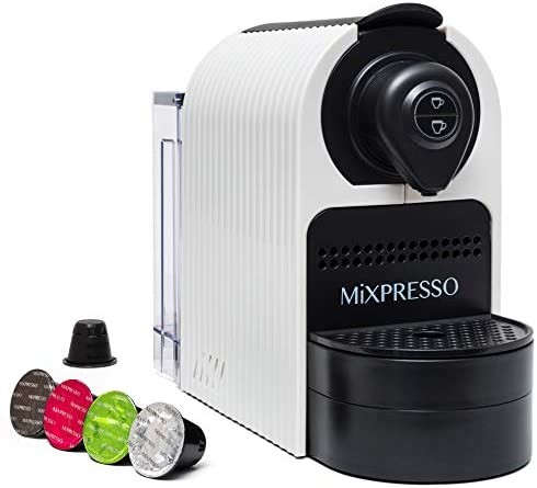 Mixpresso Espresso Machine for Nespresso Compatible Capsule, Single Serve Coffee Maker Programmable Buttons for Espresso Pods, Premium Italian 19 Bar High Pressure Pump 27oz 1400W (White)