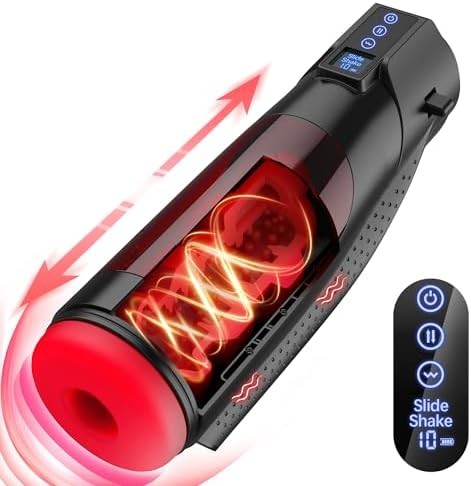 Sex Toys for Men Male Masturbator - Male Sex Toy for Men Adult Toys Penis Pump Sex Machine 3D Pocket Pussy Male Stroker Male Masturbators with 10 Vibrating & 8 Thrusting & LCD Display