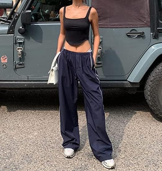 XPONNI Track Pants Women Baggy Pants Y2k Pants Parachute Pants for Women Y2K Clothing