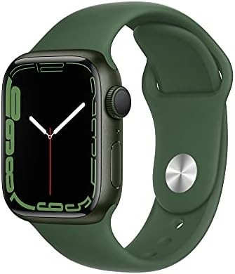 Apple Watch Series 7 [GPS 41mm] Smart Watch w/Green Aluminum Case with Clover Sport Band. Fitness Tracker, Blood Oxygen & ECG Apps, Always-On Retina Display, Water Resistant