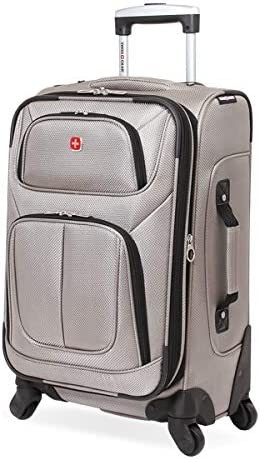 SwissGear Sion Softside Expandable Luggage, Pewter, Carry-On 21-Inch