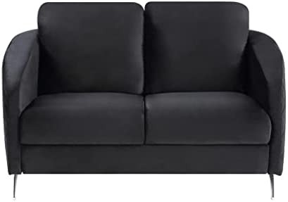 Simple Relax Modern Chic Loveseat, Black