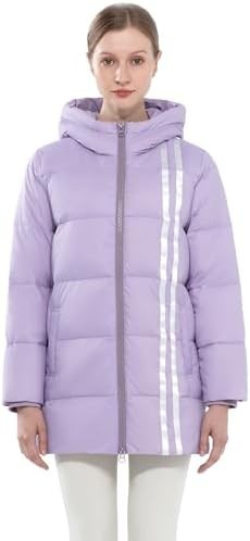 licoulicou Women's Cropped Puffer Jacket Windproof Warm and Waterproof Winter Coat Stylish Hooded Puffer Down Jacket