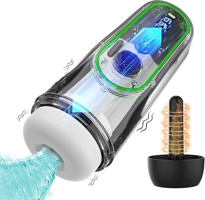 Men Masturebstor Machine Automatic Male Masterburters Pocket Thrusting Stroking Machine Devices Auto Heated Bj Machine Pocket Puzzy Tight Sleeve Electric Mastuberater for Men Sex Toys Sweater VUSCC