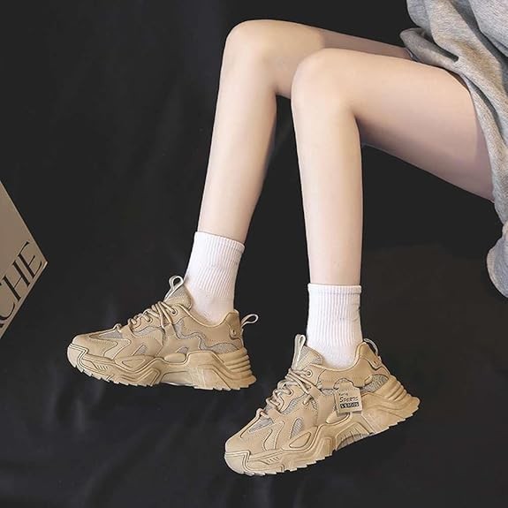 Women's Fashion Comfort Sport Breathable Mesh Platform Sneakers Casual Running Walking Shoes 5.5-8.5