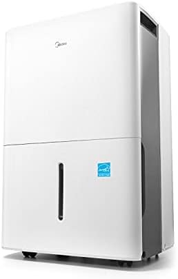 Midea 1,500 Sq. Ft. Energy Star Certified Dehumidifier With Reusable Air Filter 22 Pint - Ideal For Basements, Large & Medium Sized Rooms, And Bathrooms (White)