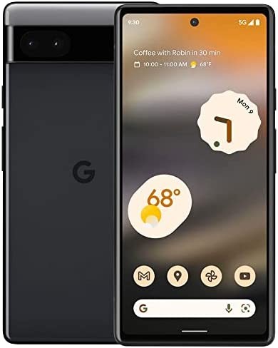 Google Pixel 6a - 5G Android Phone - Unlocked Smartphone with 12 Megapixel Camera and 24-Hour Battery - Charcoal (Renewed)