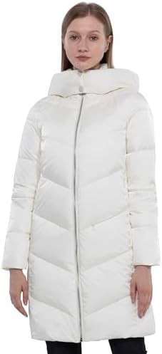 licoulicou Women's Cropped Puffer Jacket Lightweight Long Puffer Coat Packable Down-Filled Jacket