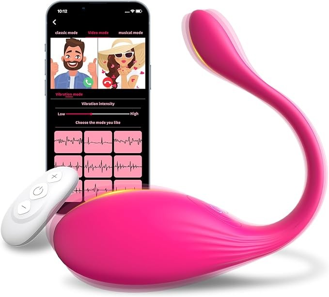 Wearable Panty Mini G Spot Bullet Vibrator with APP Remote Control and 10 Vibration Modes, Rose Anal Dildo Vibrators for Clitoral Vagina Stimulator, Adult Sex Toys for Women Couples Pleasure