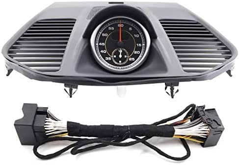 ASVEGEN Sport Chrono Stopwatch Mounted Dashboard for Porsche 911 2013-2019, Black Panel and Black Clock