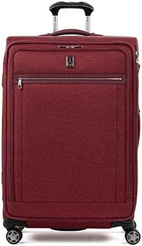 Travelpro Platinum Elite Softside Expandable Luggage, 8 Wheel Spinner Suitcase, TSA Lock, Men and Women, Bordeaux Red, Checked-Large 29-Inch