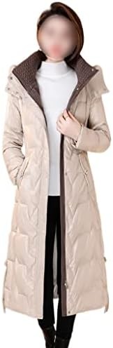 MOMM Women's Beige Mid Length Winter Down Jacket
